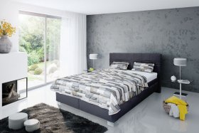 Dvoulůžko Venus v potahu Enjoy 22 Anthra, interiér