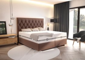 Boxspring Padmé v rozměru 180x200 cm, v potahu Riviera 26, interiér
