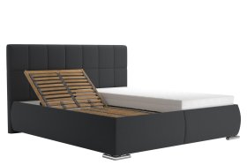 Dvoulůžko Sanza v rozměru 180x200 cm, v potahu Savoy 94 DK. GR., polohování hlavy