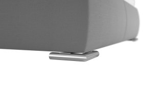 Dvoulůžko Sanza v rozměru 180x200 cm, v potahu Savoy 91 Silver, podnoží