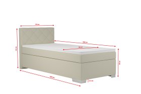 Boxspring Andy v rozměru 90x200 cm, v potahu Enjoy 1 Beige, rozměry