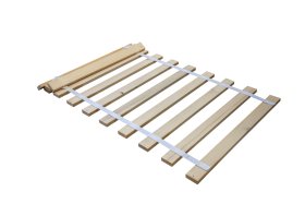 Rolovací laťkový rošt v rozměru 90x200 cm, napůl srolovaný