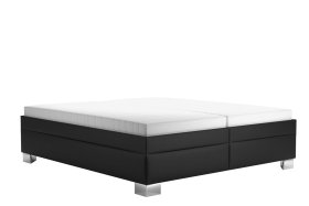 Dvoulůžko Nadia v rozměru 180x200 cm, v potahu Loft Black, s matracemi 
