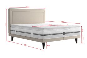 Dvoulůžko Tania v rozměru 180x200 cm, v potahu Savoy 22 Beige, rozměry