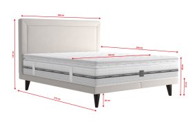 Dvoulůžko Tania v rozměru 180x200 cm, v potahu Savoy 21 Cream, rozměry