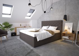 Dvoulůžko Neapol v rozměru 180x200 cm, v potahu Salina 4004, interiér