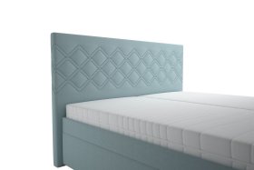 Dvoulůžko Neapol v rozměru 180x200 cm, v potahu Matrix 23 Aqua, detail čela