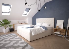 Dvoulůžko Neapol v rozměru 180x200 cm, v potahu Matrix 2, interiér