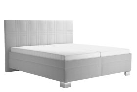 Dvoulůžko Venus v rozměru 180x200 cm, v potahu Bravo 11 Silver, s matracemi