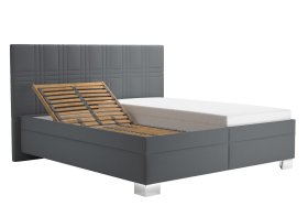 Dvoulůžko Venus v rozměru 180x200 cm, v potahu Enjoy 22 Anthra, polohování hlavy