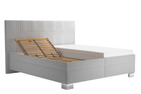 Dvoulůžko Venus v rozměru 180x200 cm, v potahu Bravo 11 Silver, polohování hlavy