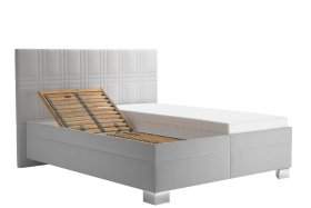 Dvoulůžko Venus v rozměru 160x200 cm, v potahu Bravo 11 Silver, polohování hlavy