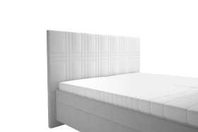 Dvoulůžko Venus v rozměru 160x200 cm, v potahu Bravo 11 Silver, detail čela