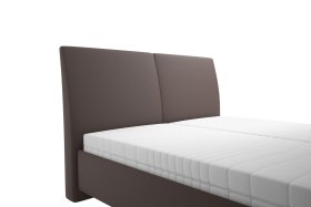 Dvoulůžko Margaret v rozměru 180x200 cm, v potahu Prima 6 Taupe, detail čela