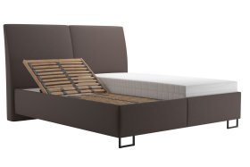 Dvoulůžko Margaret v rozměru 180x200 cm, v potahu Prima 6 Taupe, polohování hlavy