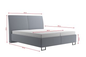 Dvoulůžko Margaret v rozměru 180x200 cm, v potahu Matrix 21, rozměry