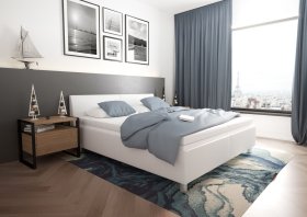 Dvoulůžko Merci v potahu Loft 1, interiér
