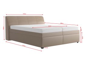 Dvoulůžko Merkur v rozměru 160x200 cm, v potahu Prima 2 Beige, rozměry