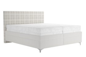 Dvoulůžko Sonia v rozměru 180x200 cm, v potahu Savoy 21 Cream a Valencia 376-18, s matracemi