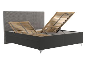 Dvoulůžko Sonia v rozměru 180x200 cm, v potahu Aston 17 a Nero Grey, polohování