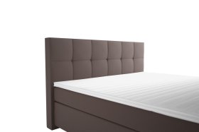Boxspring Potenza v rozměru 160x200 cm, v potahu Prima 6 Taupe, detail čela 