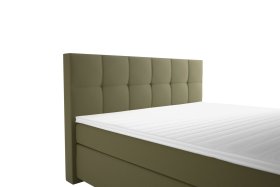 Boxspring Potenza v rozměru 180x200 cm, v potahu Prima 10 Olive, detail čela 