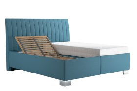 Dvoulůžko Lilibet v rozměru 180x200 cm, v potahu Trinity 13 Azur, polohování hlavy