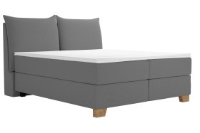 Boxspring Brisa v rozměru 180x200 cm, v potahu Floyd Dark Grey, s topperem