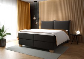 Boxspring Brisa v rozměru 180x200 cm, v potahu Trend 17 Black, interiér