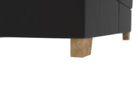 Boxspring Brisa v rozměru 180x200 cm, v potahu Trend 17 Black, podnoží