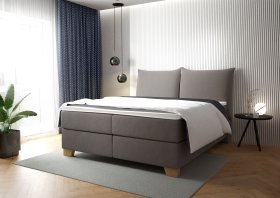 Boxspring Brisa v rozměru 180x200 cm, v potahu Trend 15 Grey, interiér