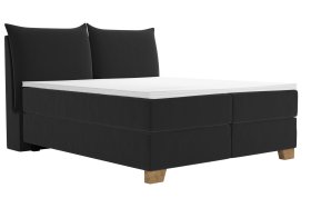 Boxspring Brisa v rozměru 180x200 cm, v potahu Trend 17 Black, s topperem
