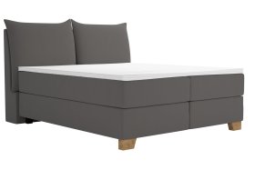 Boxspring Brisa v rozměru 180x200 cm, v potahu Trend 15 Grey, s topperem