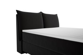 Boxspring Brisa v rozměru 180x200 cm, v potahu Trend 17 Black, detail čela