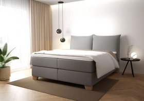 Boxspring Brisa v rozměru 180x200 cm, v potahu Floyd Dark Grey, interiér