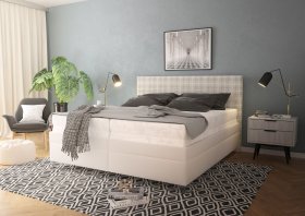 Dvoulůžko Sonia v rozměru 180x200 cm, v potahu Savoy 21 Cream a Valencia 376-18, interiér