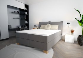 Boxspring Brisa v rozměru 180x200 cm, v potahu Trend 15 Grey, interiér