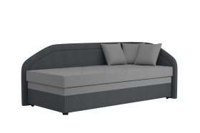 Válenda Rodrigo do pravého rohu v rozměru 90x200 cm, v potahu Enjoy 23 Ash / Loft Grey, dekorační polštářky