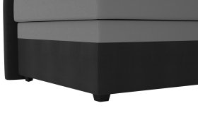 Válenda Rodrigo do pravého rohu v rozměru 90x200 cm, v potahu Enjoy 23 Ash / Loft Black, podnoží