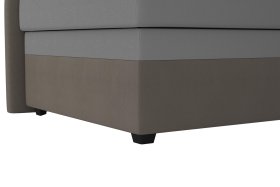 Válenda Rodrigo do pravého rohu v rozměru 90x200 cm, v potahu Enjoy 23 Ash / Loft Coffee, podnoží