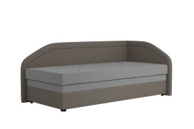 Válenda Rodrigo do pravého rohu v rozměru 90x200 cm, v potahu Enjoy 23 Ash / Loft Coffee