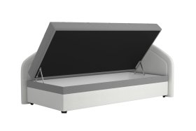 Válenda Rodrigo do pravého rohu v rozměru 90x200 cm, v potahu Enjoy 23 Ash / Loft 1, úložný prostor 