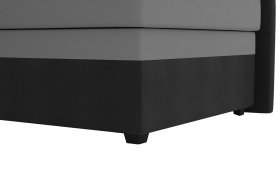 Válenda Rodrigo do levého rohu v rozměru 90x200 cm, v potahu Enjoy 23 Ash / Loft Black, podnoží