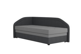 Válenda Rodrigo do levého rohu v rozměru 90x200 cm, v potahu Enjoy 23 Ash / Loft Grey