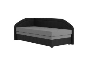 Válenda Rodrigo do levého rohu v rozměru 90x200 cm, v potahu Enjoy 23 Ash / Loft Black
