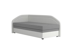 Válenda Rodrigo do levého rohu v rozměru 90x200 cm, v potahu Enjoy 23 Ash / Loft 1