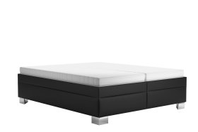Dvoulůžko Nadia v rozměru 160x200 cm, v potahu Loft Black, s matracemi