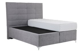 Boxspring Etna v rozměru 180x200 cm, v potahu Enjoy 21 Grey, bez matrace