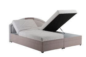 Dvoulůžko Amélie v rozměru 180x200 cm, v potahu Bloom 2 Cream, úložný prostor