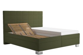 Dvoulůžko Vilma v rozměru 180x200 cm, v potahu Prima 10 Olive, polohování hlavy